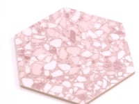 Desert Rose Terrazzo Hex Porcelain Tile Sample