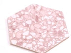 Desert Rose Terrazzo Hex Porcelain Tile Sample