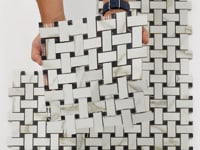 Boldara Oro Basket Weave Porcelain Mosaic Tile Sample