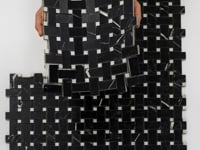 Boldara Nero Basket Weave Porcelain Mosaic Tile Sample
