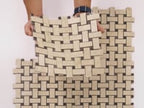 Boldara Crema Basket Weave Porcelain Mosaic Tile Sample