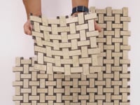 Boldara Crema Basket Weave Porcelain Mosaic Tile Sample