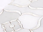 Pearl Flower White Marble & Mother Of Pearl Waterjet Mosaic Tile Sample