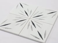 White Sparkle Waterjet Marble Mosaic Tile Sample
