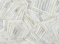 Angular Calacatta Gold Marble Mosaic Sample