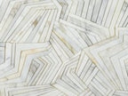 Angular Calacatta Gold Marble Mosaic Sample