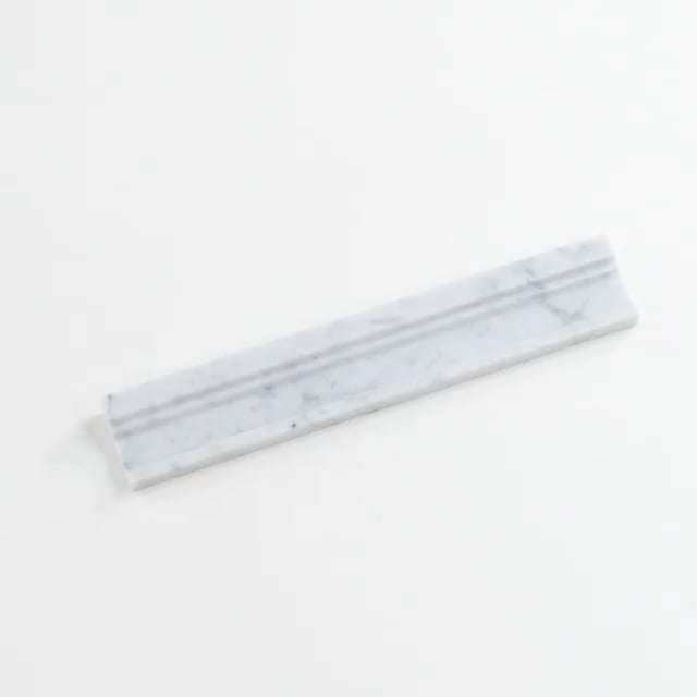 Bianco Carrara Marble Nova Chair Rail Polished