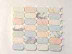 Pastello Multicolor Oval Marble Mosaic Tile