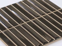 Baldwin Black Textured Ceramic Kit Kat Tile