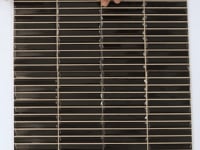 Baldwin Black Textured Ceramic Kit Kat Tile