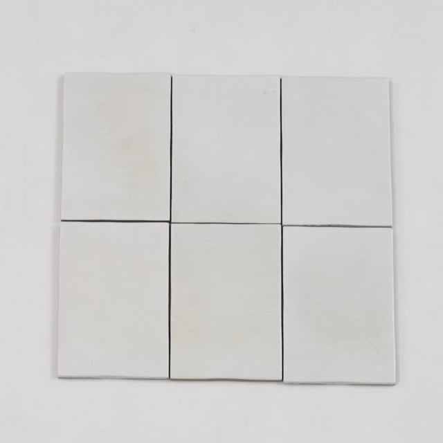 Calta White Matte Porcelain Tile 4x6