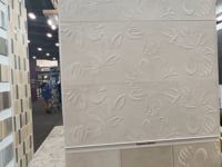 Rowena Impasto Cream Mural Ceramic Tile 18x48