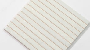 Tira White Ceramic Ribbon Tile