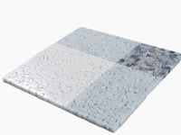 Blue and White Gingham Micro Mosaic Marble Tile