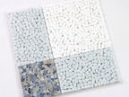 Blue and White Gingham Micro Mosaic Marble Tile