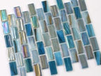 Alimia Twilight Recycled Glass Brick Mosaic Tile
