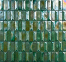 Prism Jade Beveled Brick Cast Glass Mosaic Tile | Tile Club