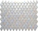 Prism Pearl Beveled Diamond Cast Glass Mosaic Tile | Tile Club