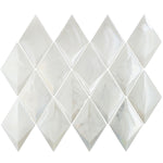 Prism Pearl Beveled Diamond Glass Mosaic Tile