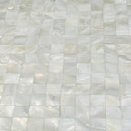 Pearl White Mother Of Shell Tight Joints Square Mosaic | Tile Club