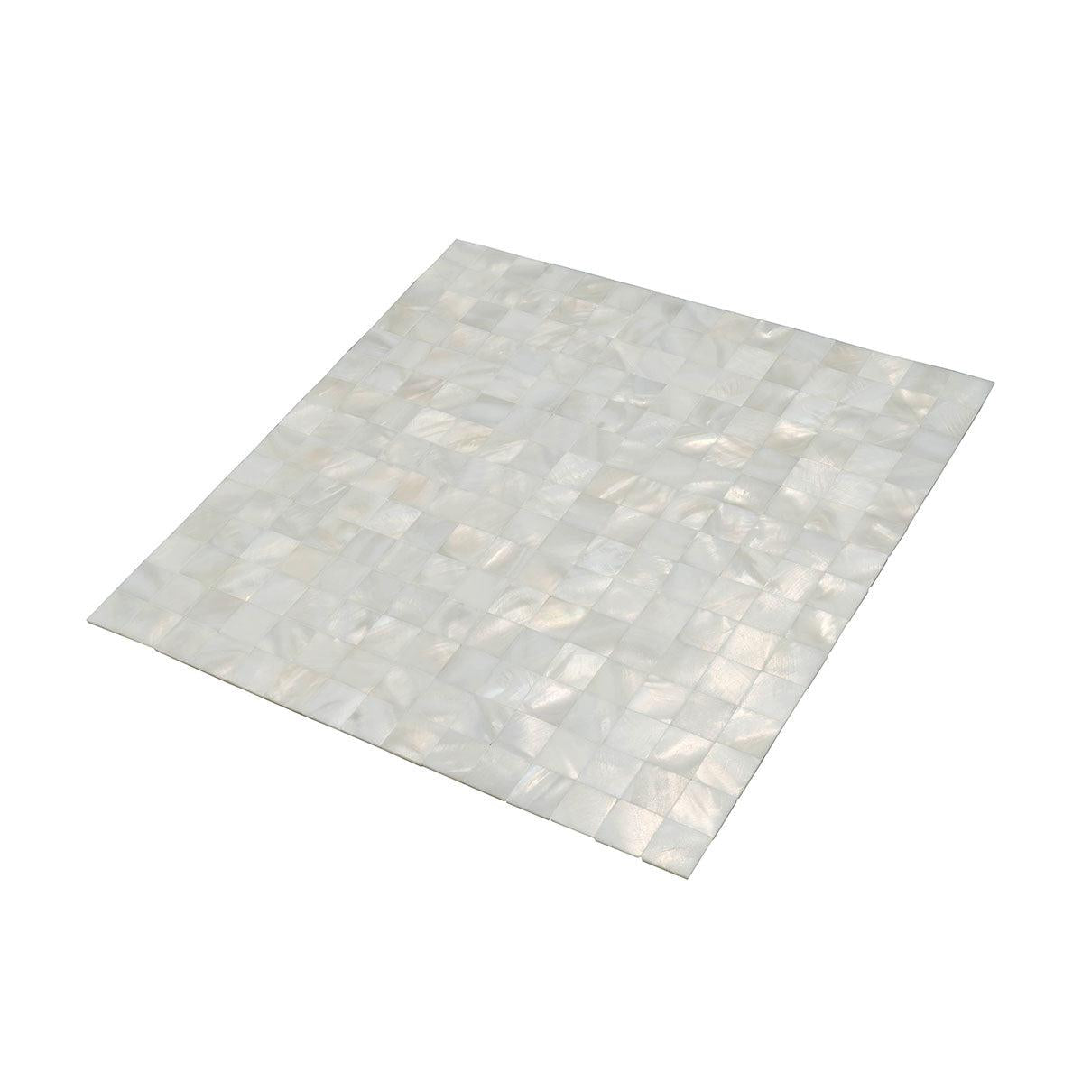 Pearl White Mother Of Shell Tight Joints Square Mosaic