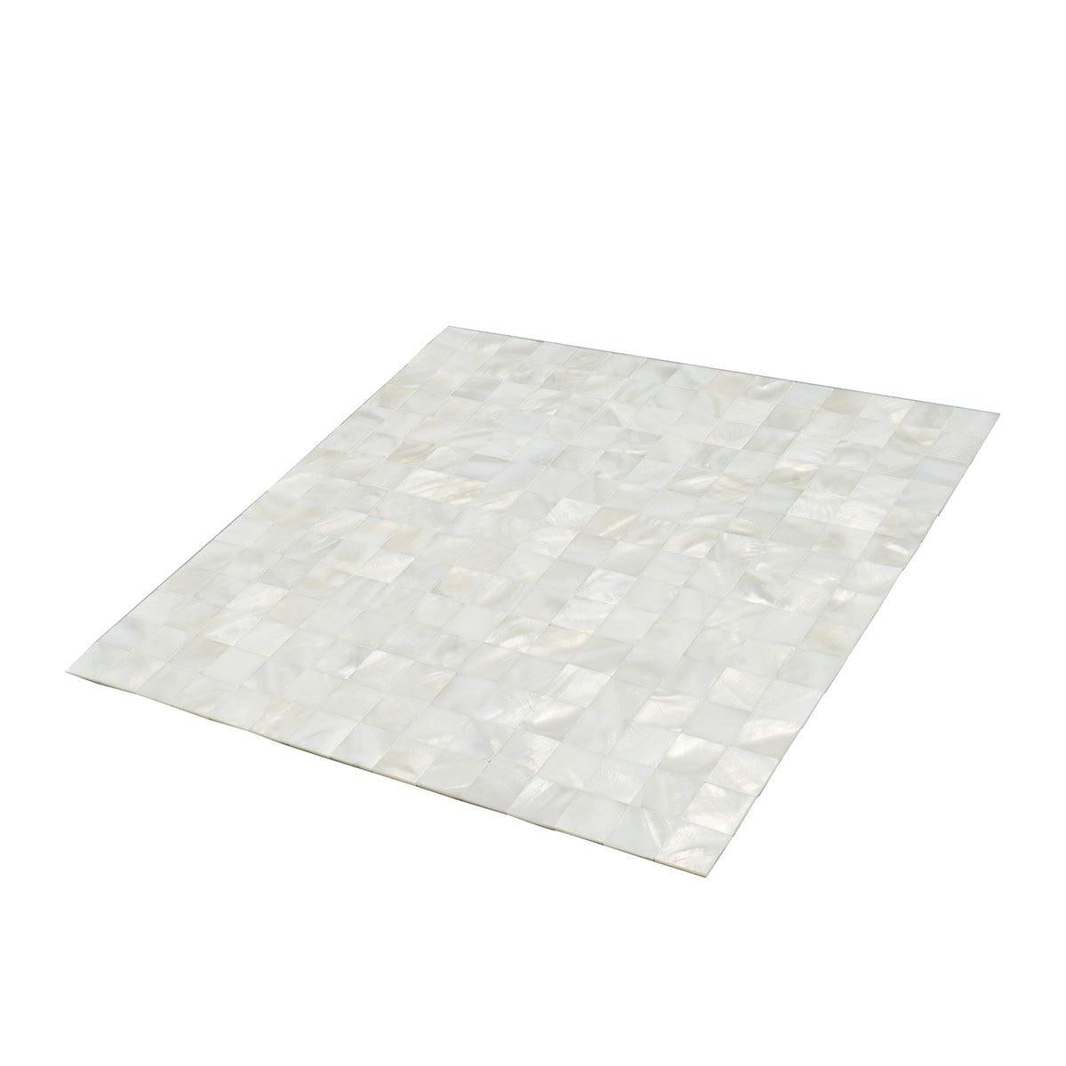 Pearl White Mother Of Shell Tight Joints Square Mosaic