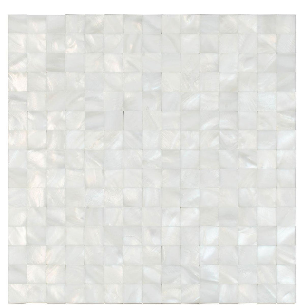 Pearl White Mother Of Shell Tight Joints Square Mosaic | Tile Club