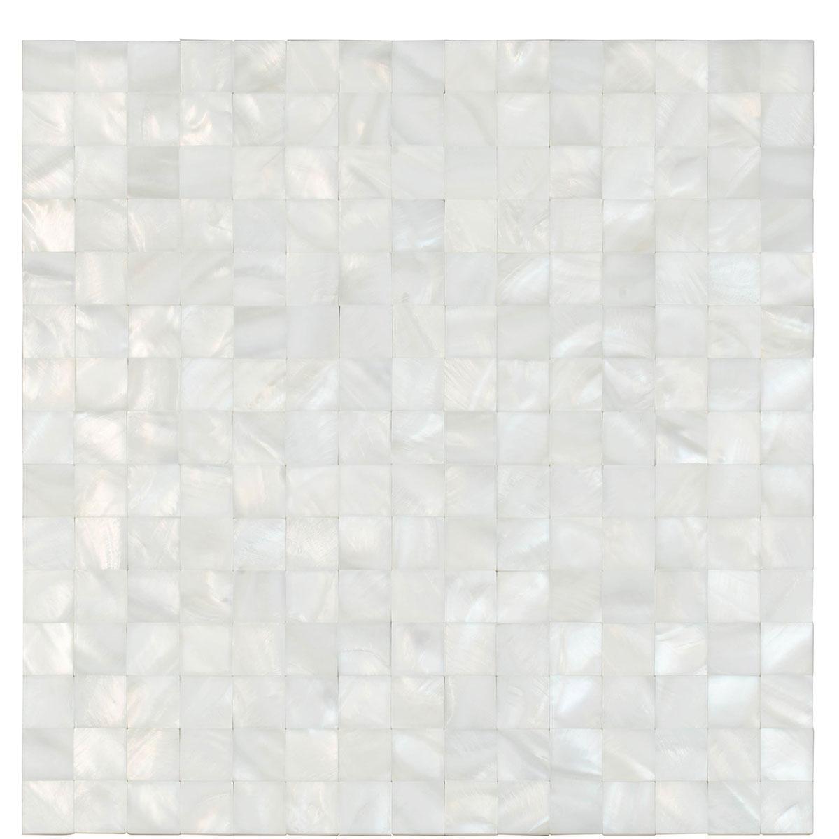 Pearl White Mother Of Shell Tight Joints Square Mosaic | Tile Club