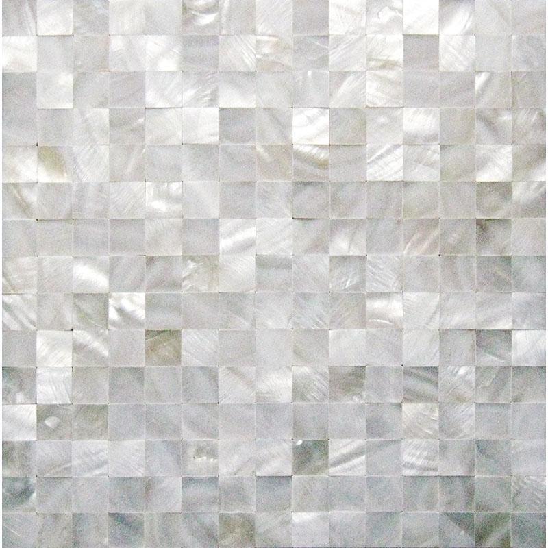 Pure White Mother Of Pearl Tight Joints Square Mosaic | 11.8" x 11.8"