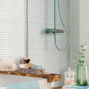 Pure White Squares Glass Pool Tile | Tile Club