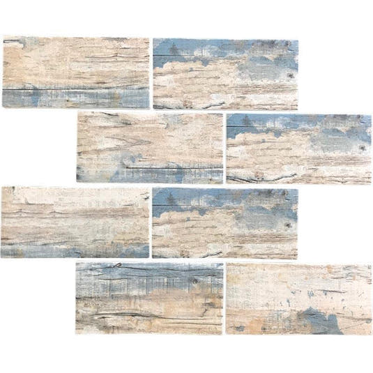blue wood tile