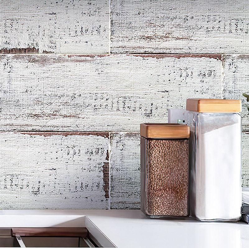 Retro Blanco Reclaimed Wood Look Tile 21X60 Wall Close-up