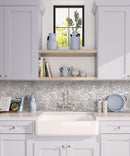 River Pebbles Carrara & Thassos Marble Tile | Tile Club