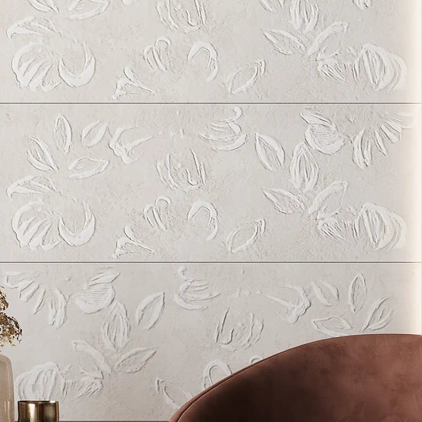 Rowena Impasto Cream Mural Ceramic Tile18x48 | Tile Club