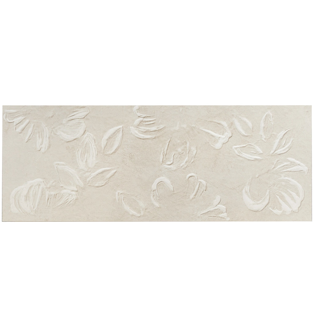Rowena Impasto Cream Mural Ceramic Tile 18x48 | Tile Club