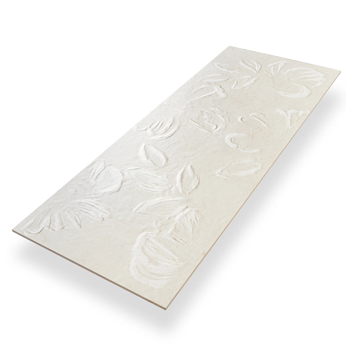 Rowena Impasto Cream Mural Ceramic Tile 18x48 | Tile Club