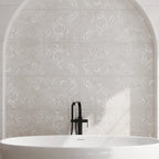 Rowena Impasto Gray Mural Ceramic Tile 18x48 Bathroom Accent Wall