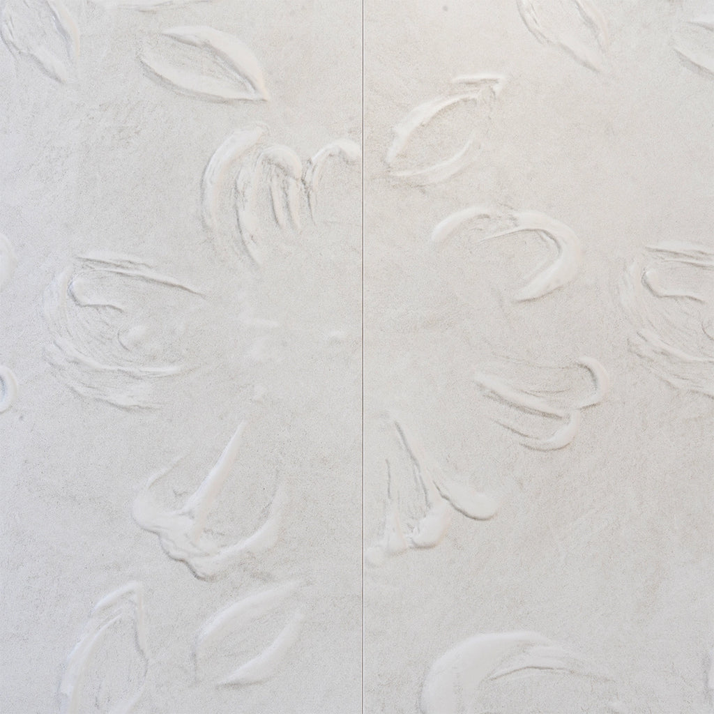 Rowena Impasto Gray Mural Ceramic Tile 18x48 | Tile Club