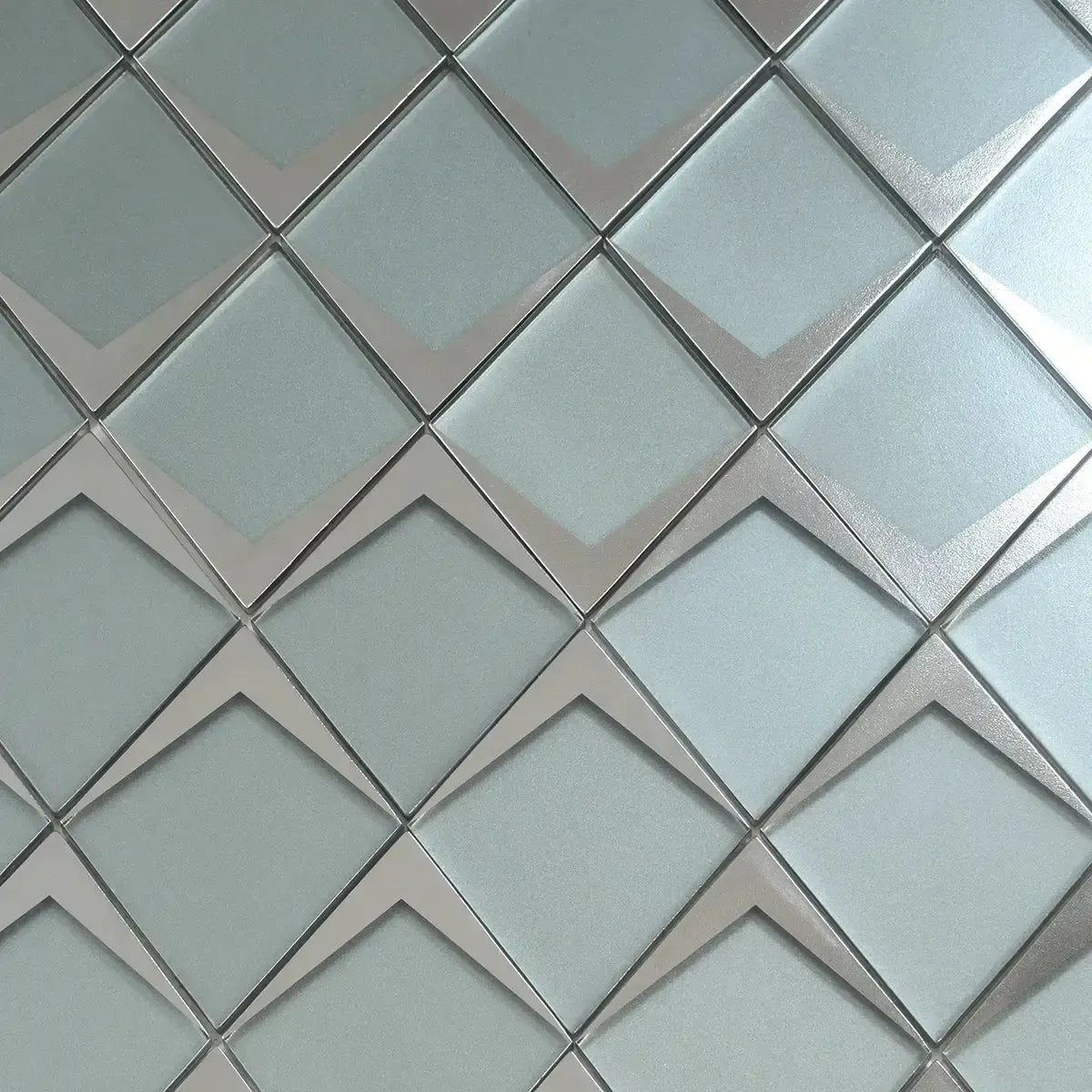 Sage Frost Diamond Glass Mosaic Tile | Tile Club