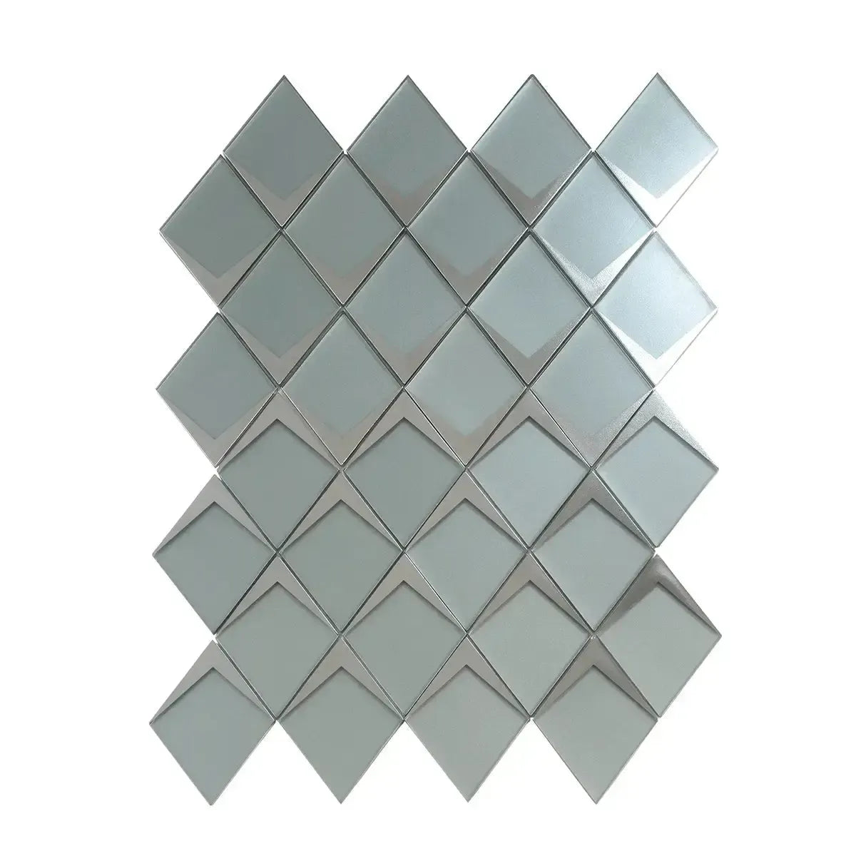 Sage Frost Diamond Glass Mosaic Tile | Tile Club