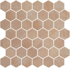 Sagrada Recycled Glass Clay Hexagon Mosaic Tile | Tile Club