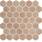 Sagrada Recycled Glass Clay Hexagon Mosaic Tile Sample | Tile Club