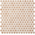 Sagrada Recycled Glass Clay Penny Round Tile | Tile Club