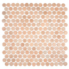 Sagrada Recycled Glass Clay Penny Round Tile | Tile Club