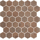 Sagrada Recycled Glass Copper Hexagon Mosaic Tile | Tile Club