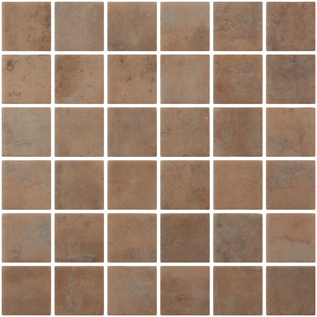 Sagrada Recycled Glass Copper Square Mosaic Tile | Tile Club
