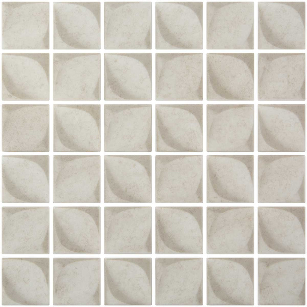 Sagrada Recycled Glass Flor Beige Mosaic Tile | Tile Club