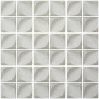 Sagrada Recycled Glass Flor White Mosaic Tile | Tile Club