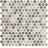 Sagrada Recycled Glass Multicolor Penny Round Tile