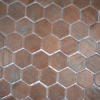Sagrada Recycled Glass Copper Hexagon Mosaic Tile | Tile Club